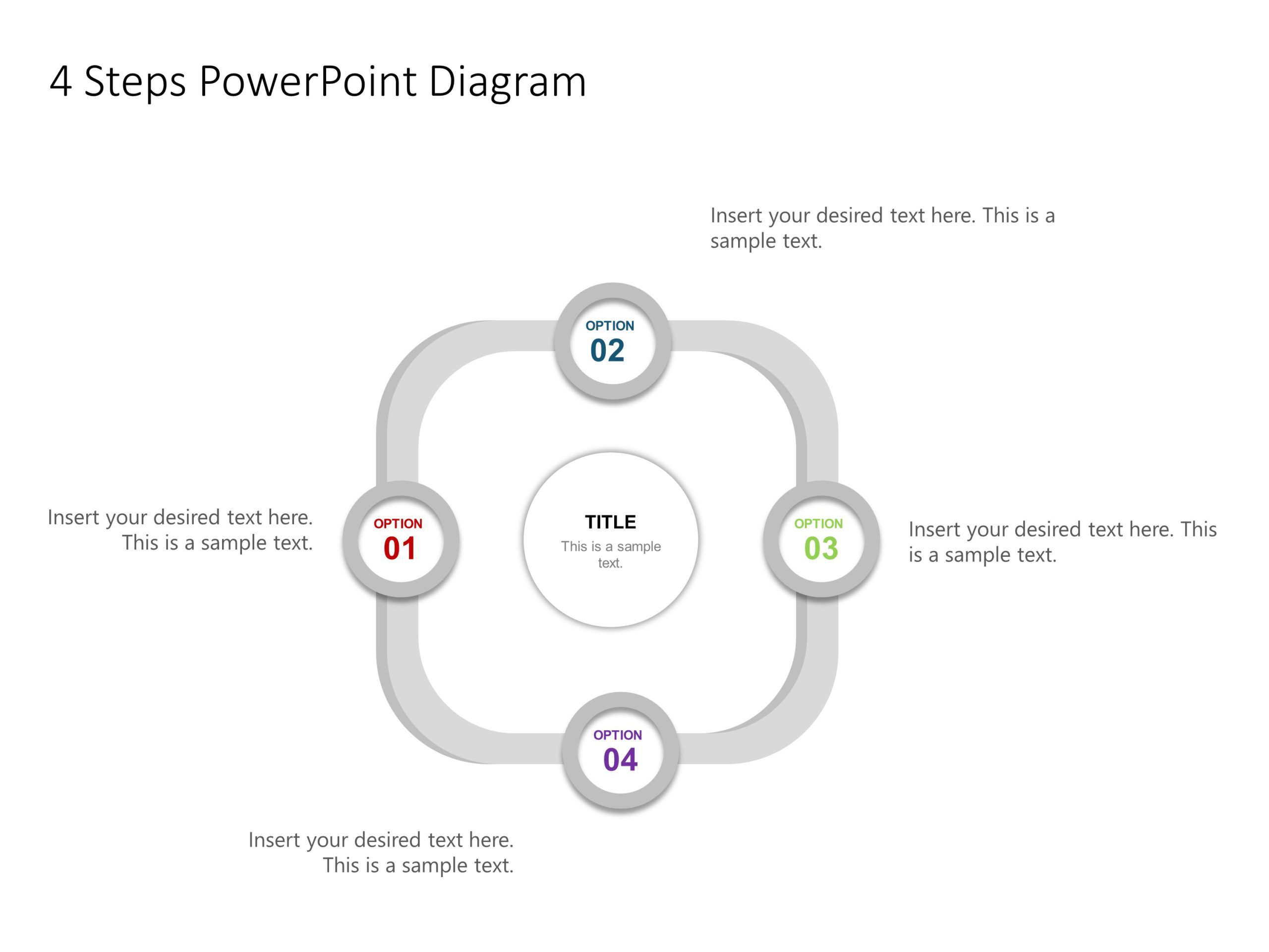 Free 4 Steps Business Diagram PowerPoint Template & Google Slides Theme