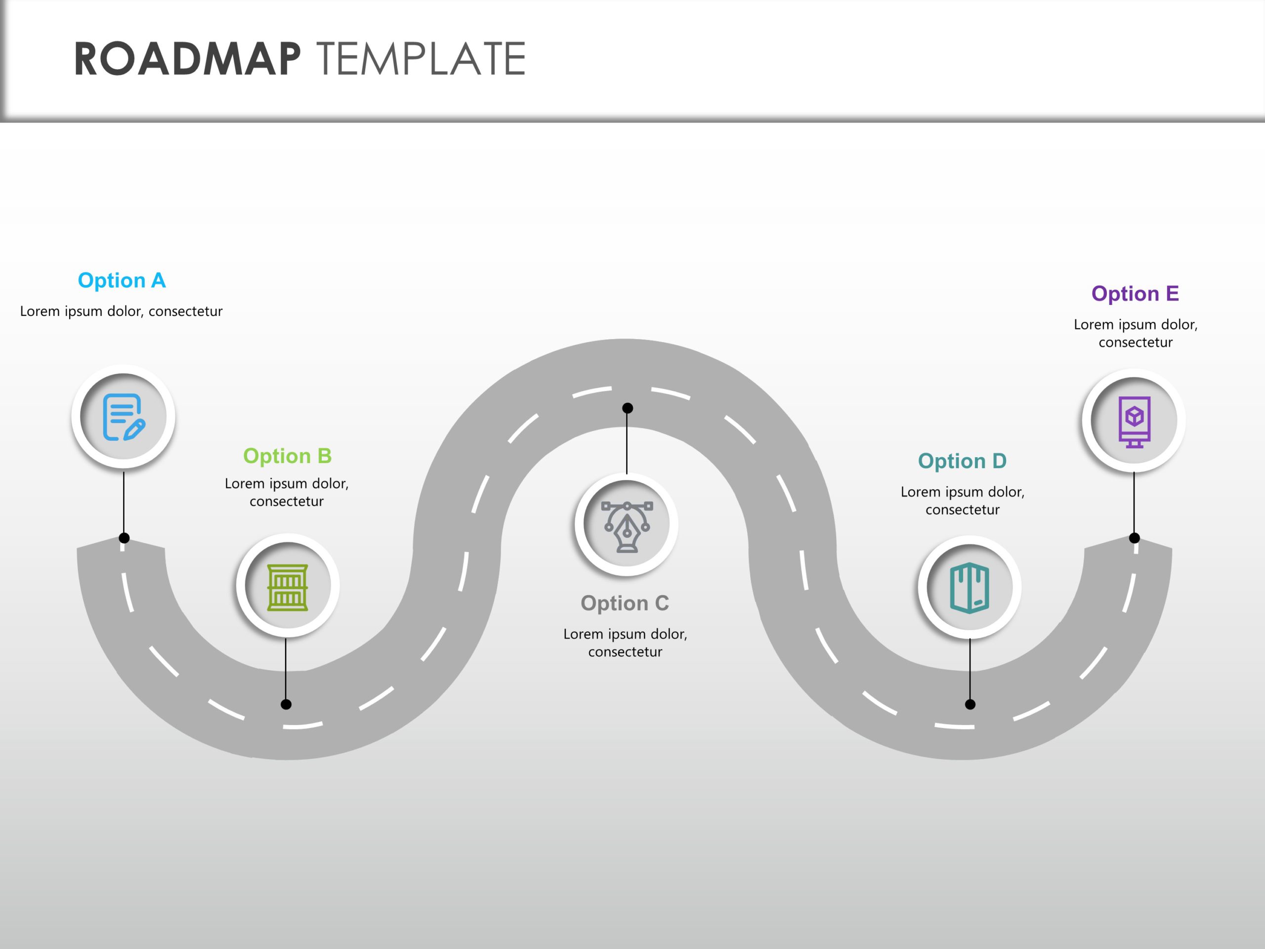 Modern Roadmap PowerPoint Template