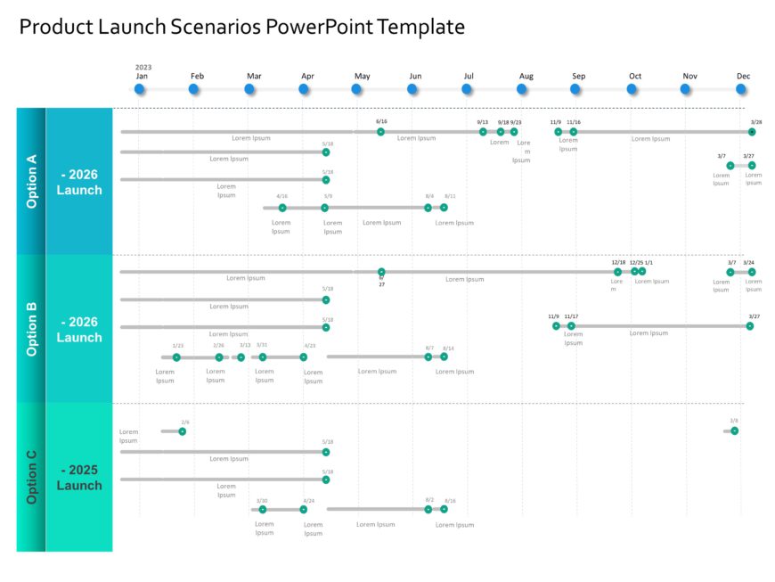Download Detailed Product Timeline Template For PowerPoint
