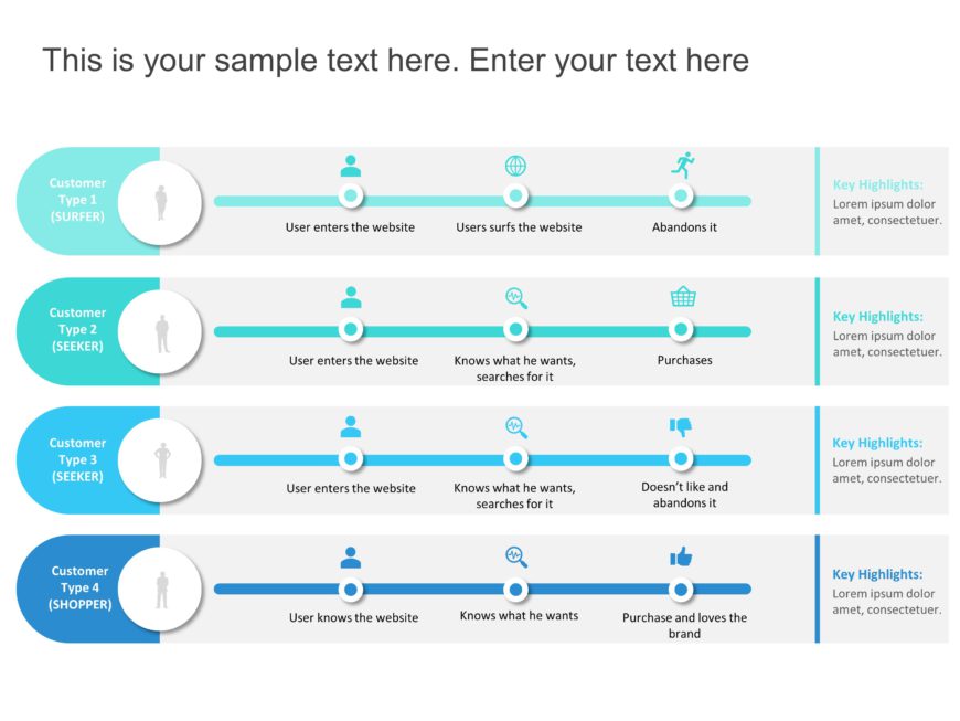 Customer Journey Characters PowerPoint Template