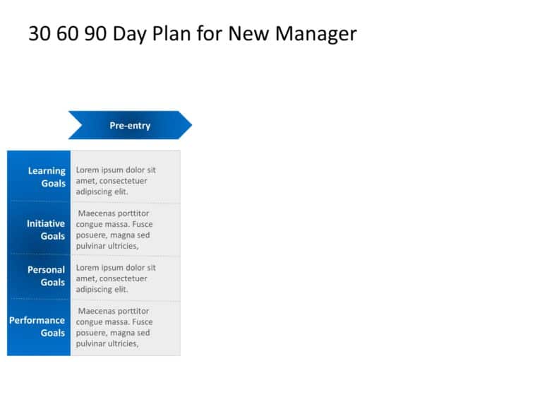 Animated 30 60 90 day plan for New Manager PowerPoint Template & Google Slides Theme 1