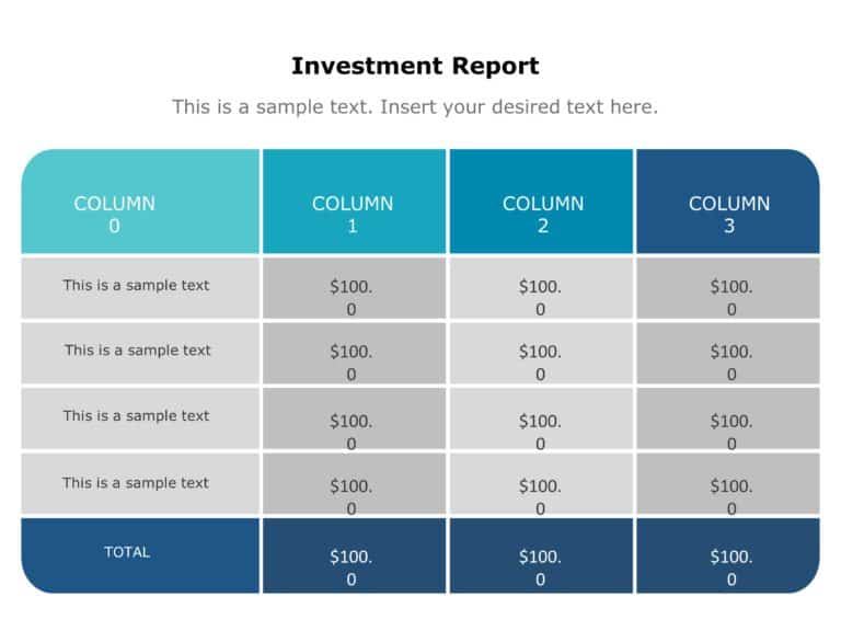 Modern Table PowerPoint Template & Google Slides Theme 1