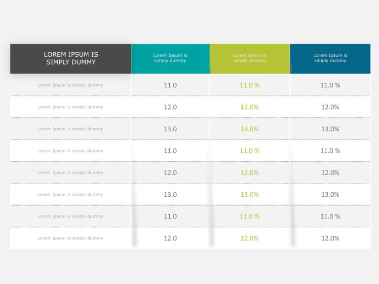 Flat Table Design PowerPoint Template & Google Slides Theme 1