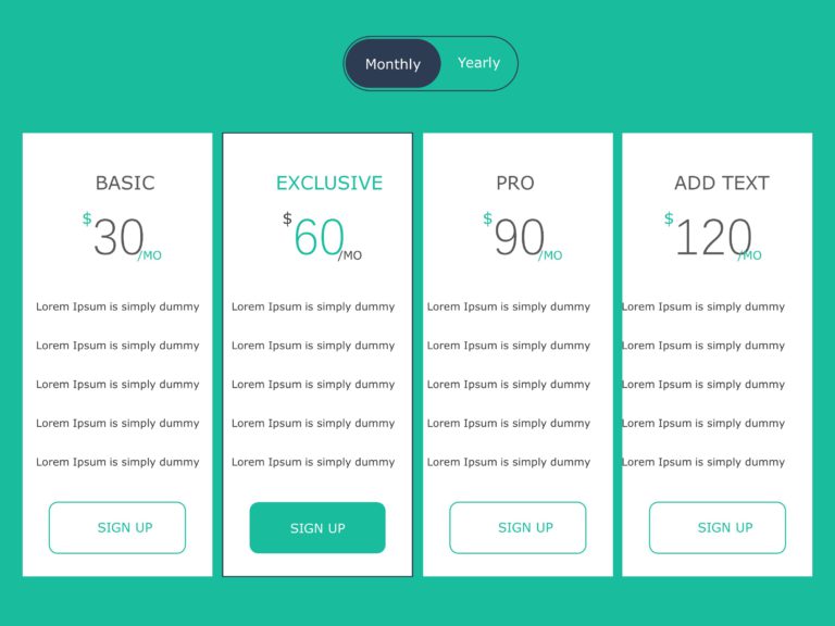 Green Pricing PowerPoint Template & Google Slides Theme 1