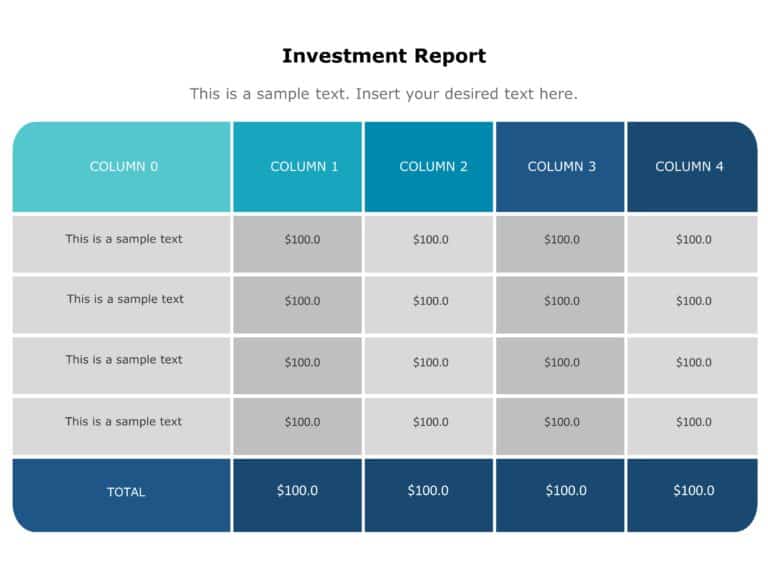 Modern Table PowerPoint Template & Google Slides Theme 2