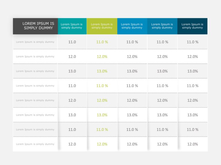 Flat Table Design PowerPoint Template & Google Slides Theme 2