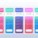 Colored Pricing PowerPoint Table & Google Slides Theme 2