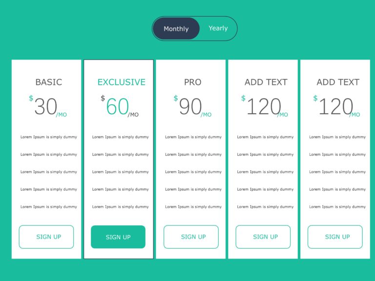 Green Pricing PowerPoint Template & Google Slides Theme 2