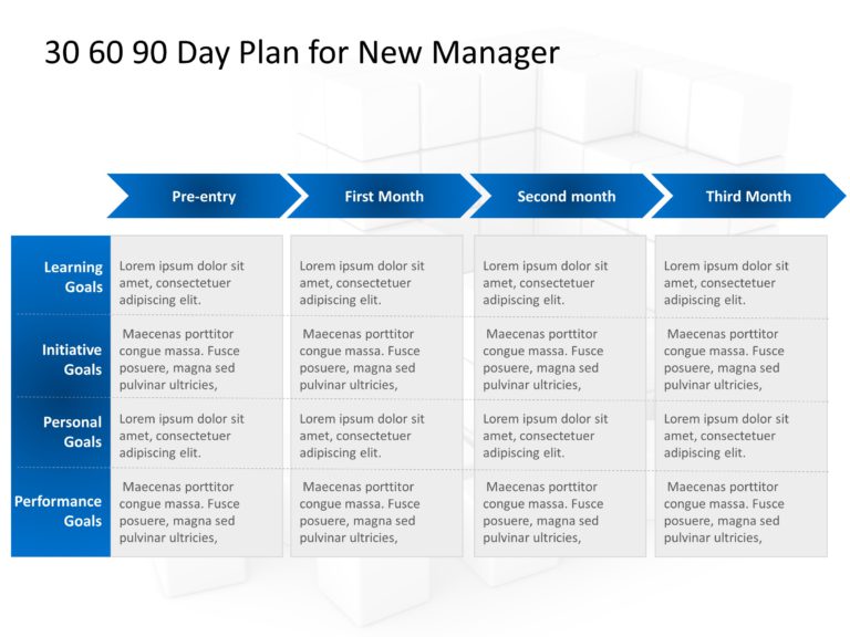 Animated 30 60 90 day plan for New Manager PowerPoint Template & Google Slides Theme 4