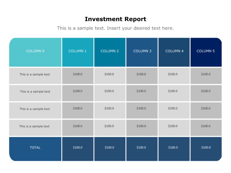 Modern Table PowerPoint Template & Google Slides Theme 3