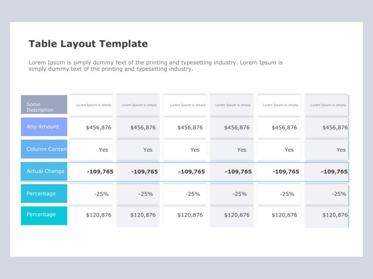 Finance Table PowerPoint Template & Google Slides Theme 3