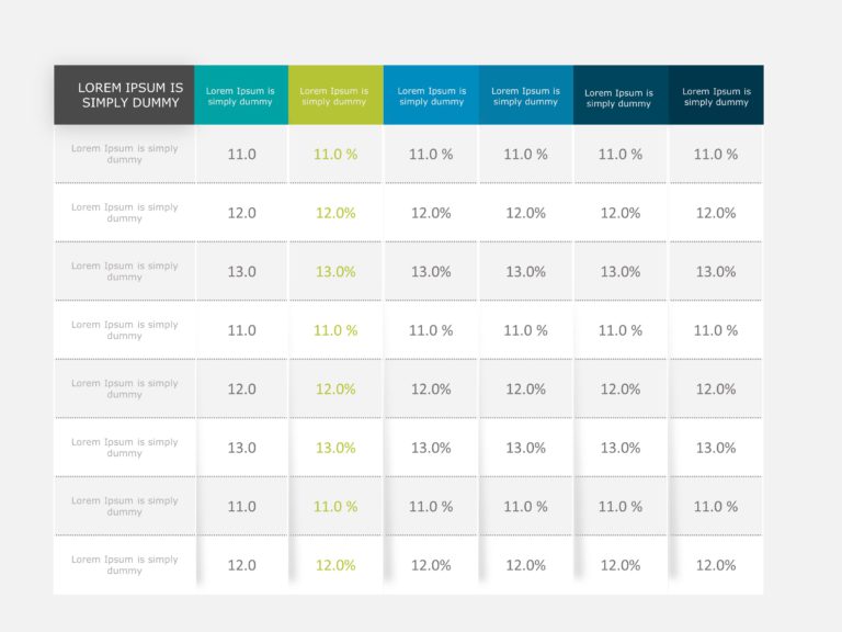 Flat Table Design PowerPoint Template & Google Slides Theme 3