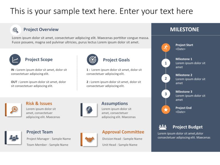 Animated Project Charter Brief PowerPoint Template