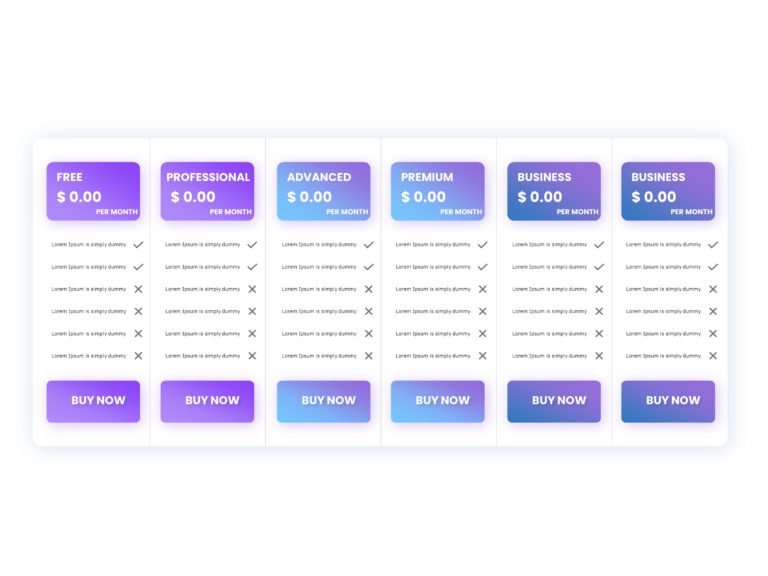 Pricing Table Design PowerPoint Template & Google Slides Theme 2