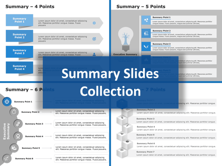 Summary Slides Template Collection for PowerPoint & Google Slides Theme 1