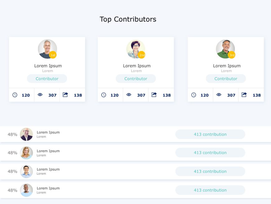 Contributor Leaderboard PowerPoint Template