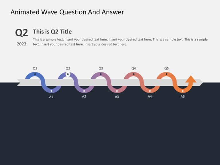 Animated Wave Roadmap PowerPoint & Google Slides Template Theme 1