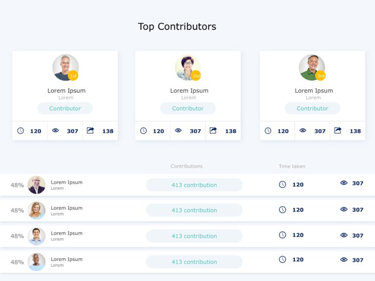 Contributor Leaderboard PowerPoint Template & Google Slides Theme 2