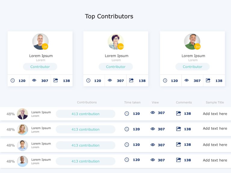 Contributor Leaderboard PowerPoint Template & Google Slides Theme 3