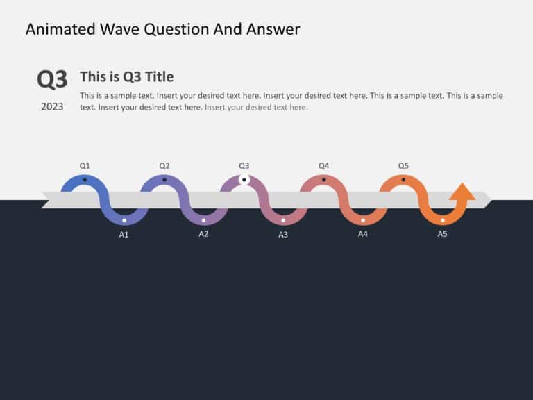 Animated Wave Roadmap PowerPoint & Google Slides Template Theme 3