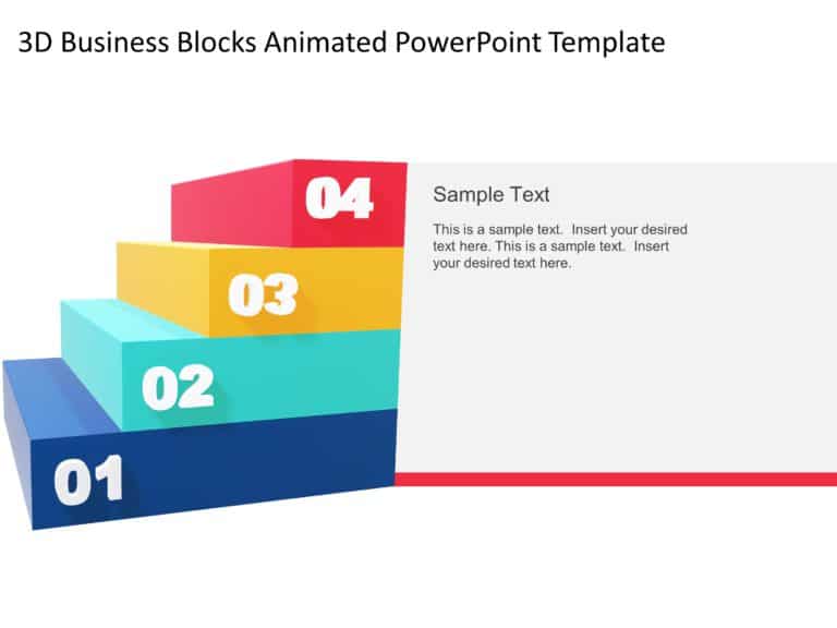 Animated 3D Steps PowerPoint Template