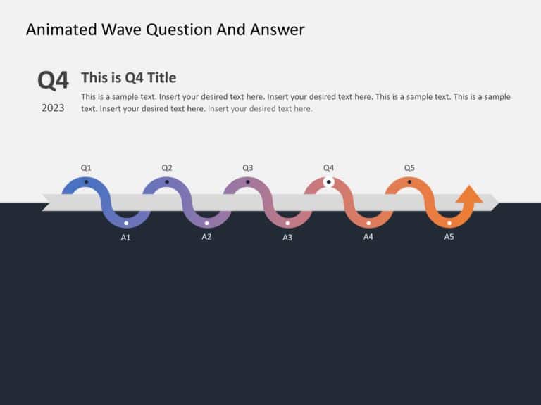 Animated Wave Roadmap PowerPoint & Google Slides Template Theme 5