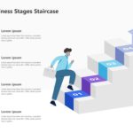 3 Business Stages Staircase Diagram PowerPoint Template & Google Slides Theme