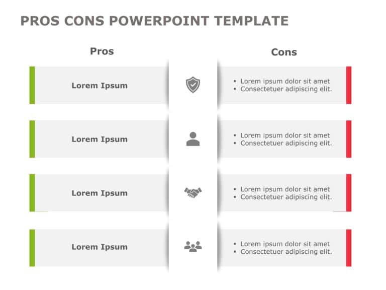 Pros and Cons PowerPoint & Google Slides Templates Theme 13