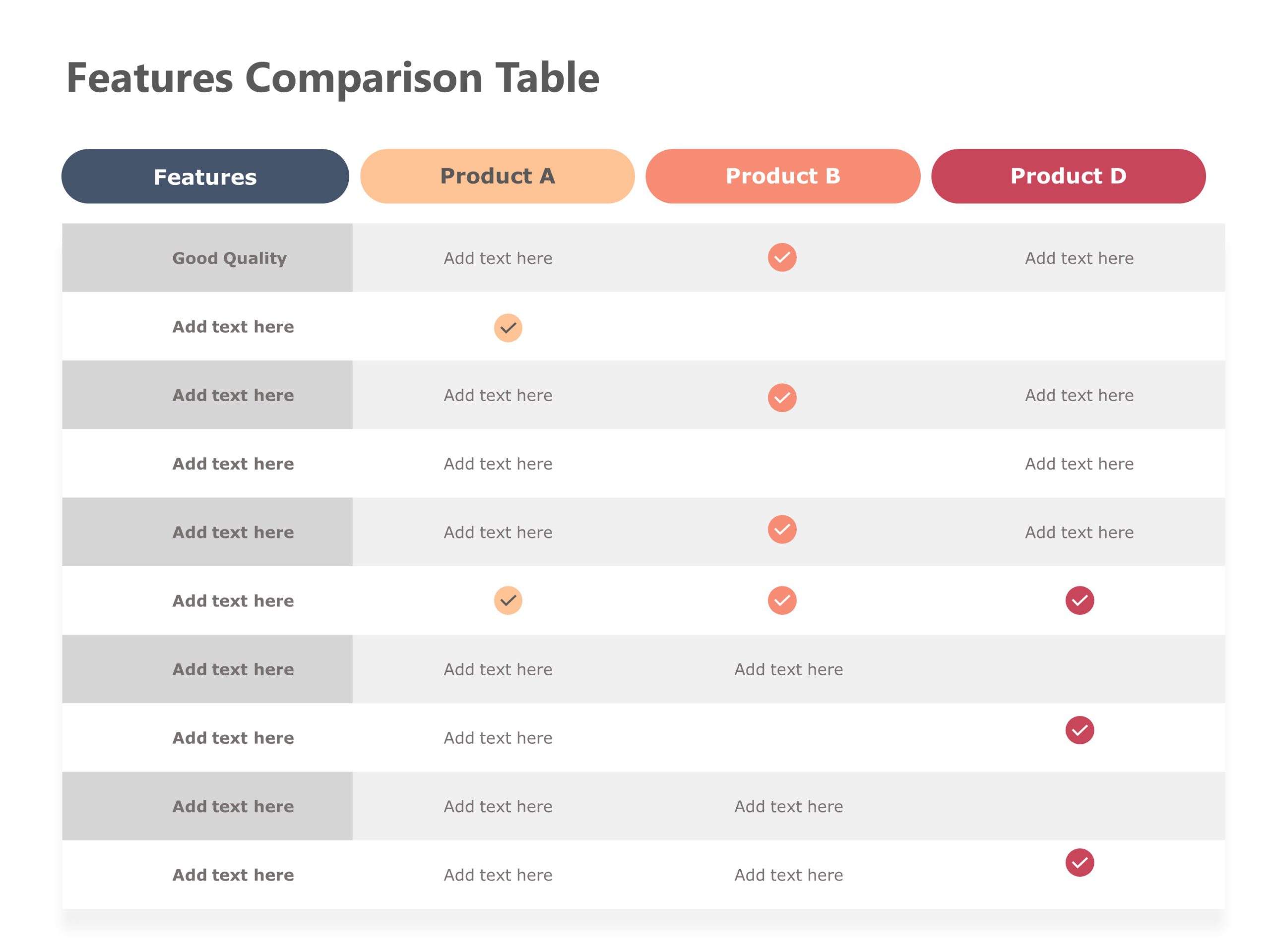 Competitor Analysis Table Google Slides Template