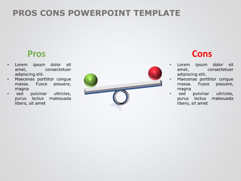 Pros and Cons PowerPoint & Google Slides Templates Theme 23