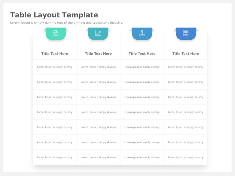 Table Layout PowerPoint Template