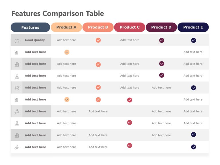 Feature Comparison PowerPoint Template & Google Slides Theme 4