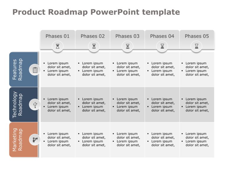 Product Roadmap Templates Collection for PowerPoint & Google Slides Theme 3