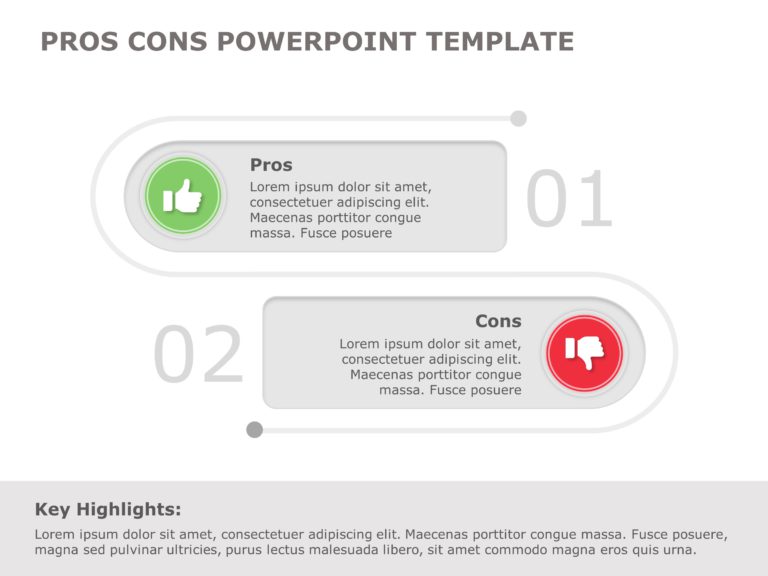 Pros and Cons PowerPoint & Google Slides Templates Theme 5