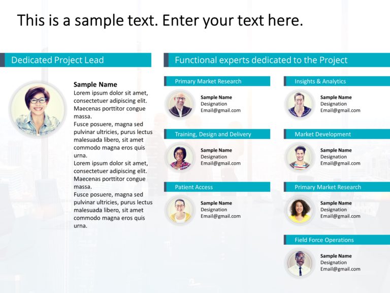 Project Team Organization Chart & Google Slides Theme