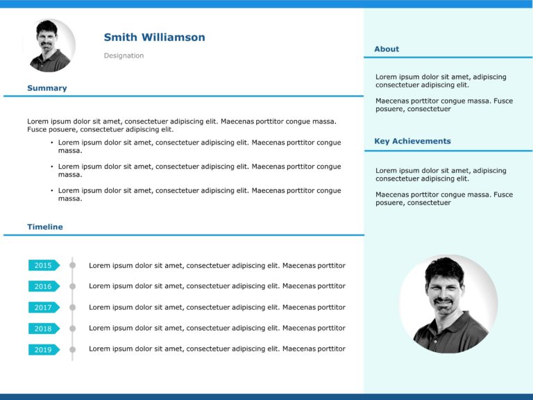 Resume Templates For PowerPoint & Google Slides Theme 20