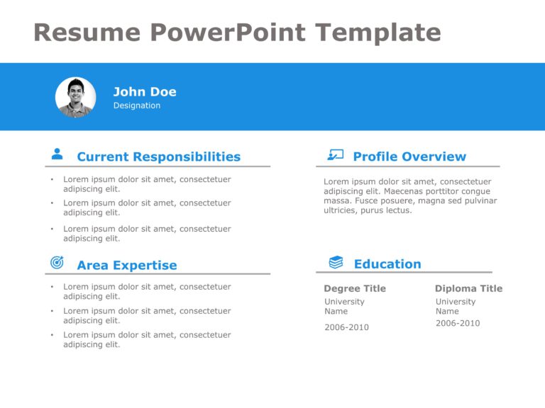 Resume Templates For PowerPoint & Google Slides Theme 8