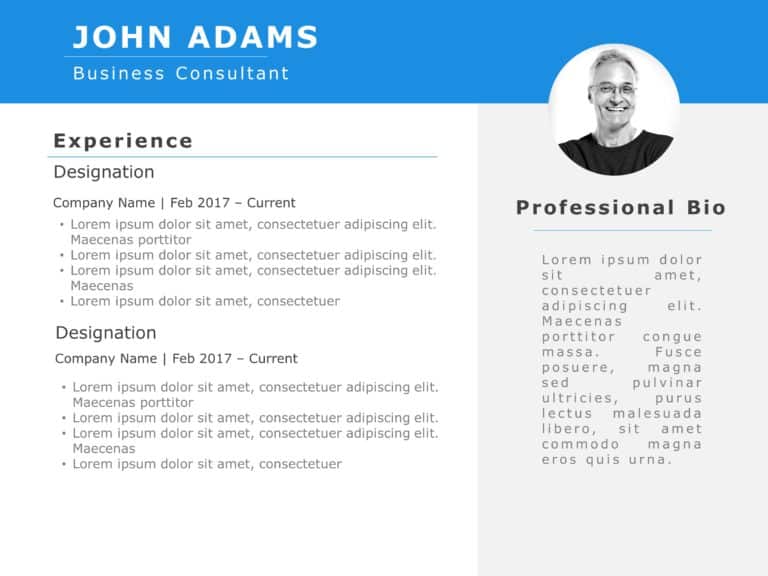 Resume Templates For PowerPoint & Google Slides Theme 9