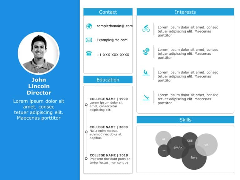 Resume Templates For PowerPoint & Google Slides Theme 14