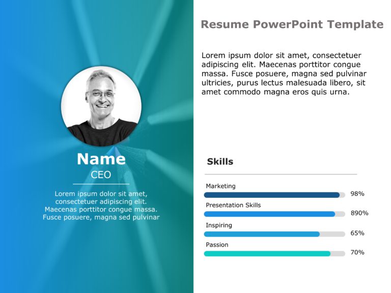 Resume Templates For PowerPoint & Google Slides Theme 17
