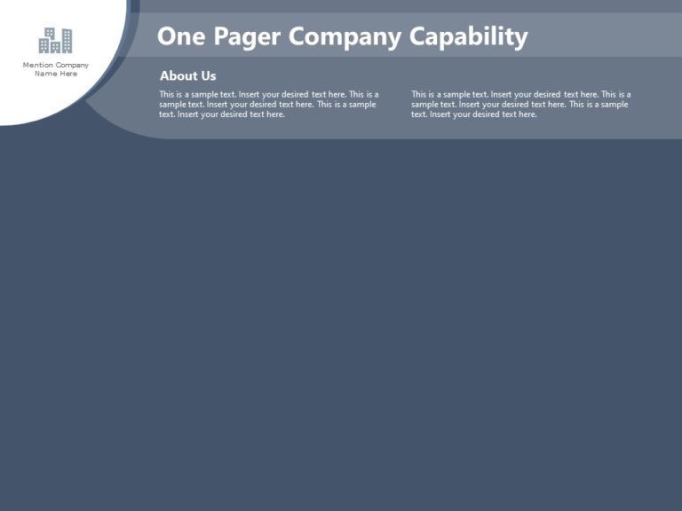 Animated One Page Company Profile PowerPoint Template & Google Slides Theme 1