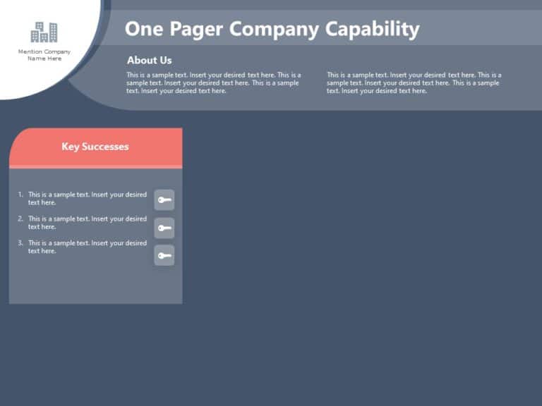 Animated One Page Company Profile PowerPoint Template & Google Slides Theme 2