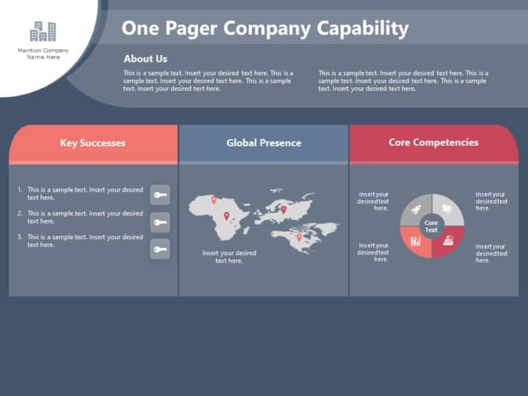 Animated One Page Company Profile PowerPoint Template & Google Slides Theme 4