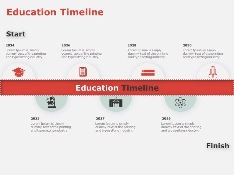 Animated Education Timeline PowerPoint Template & Google Slides Theme