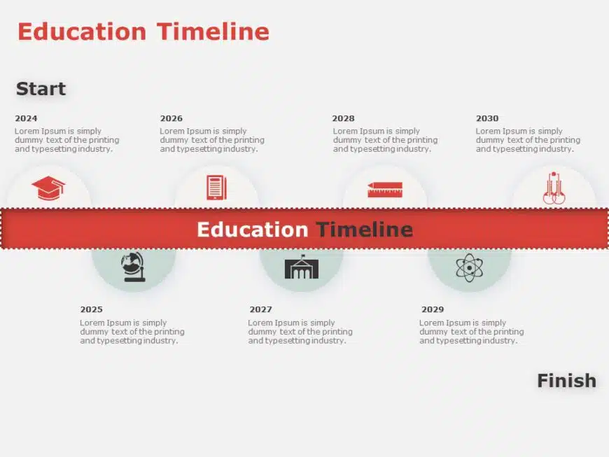 Animated Education Timeline Template for PowerPoint and Google Slides