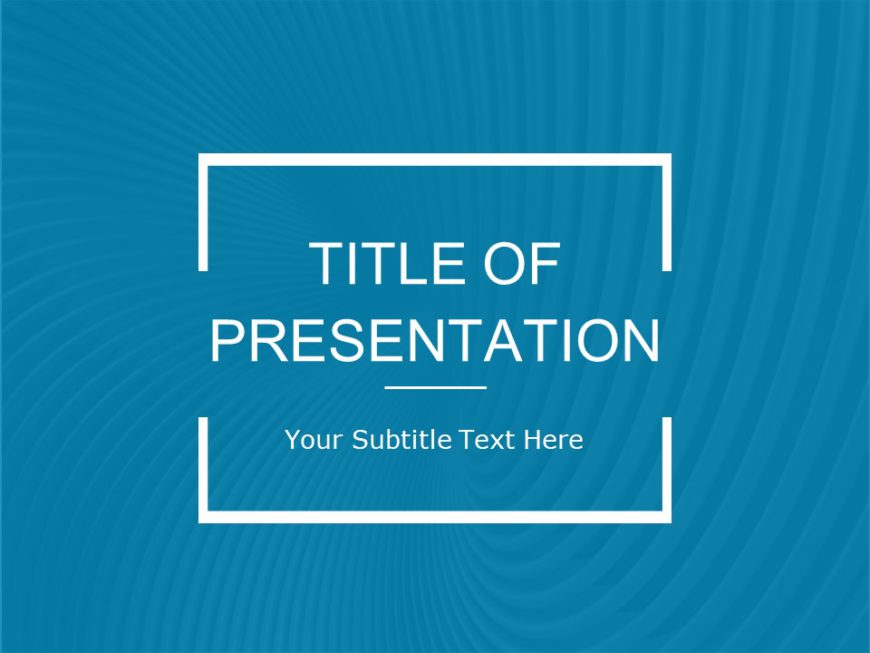 Animated Company Presentation PowerPoint Background