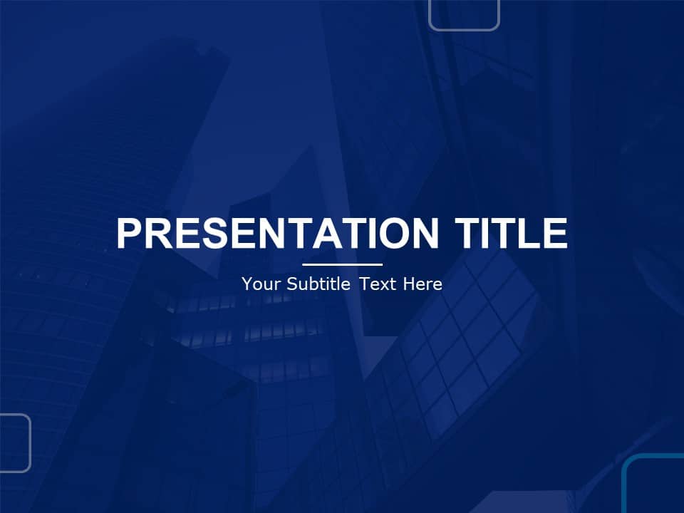 Animated Dark Blue PowerPoint Background & Google Slides Theme