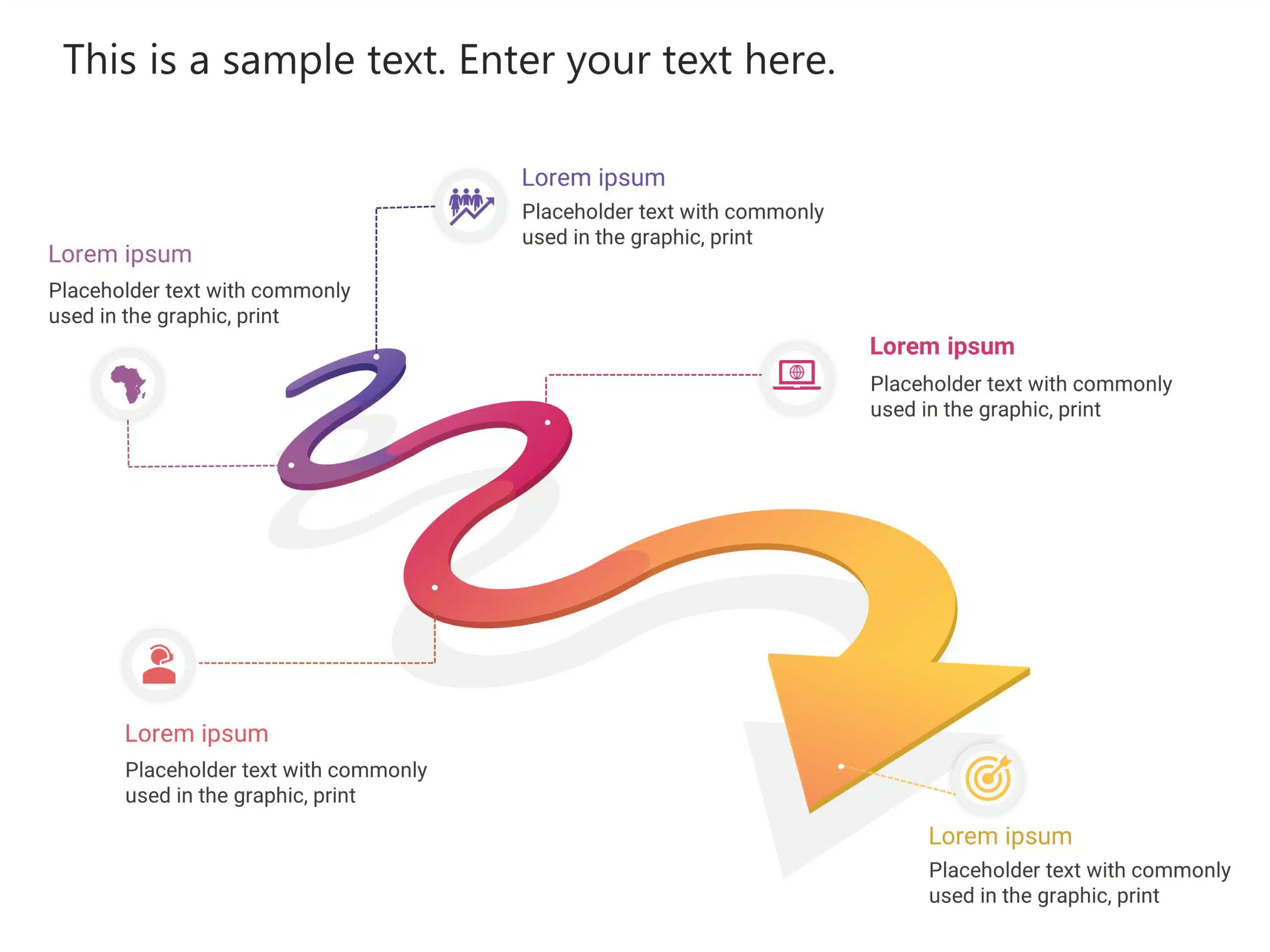 Timeline Format Example Arrows Timeline Arrow PPT Template for MS PowerPoint