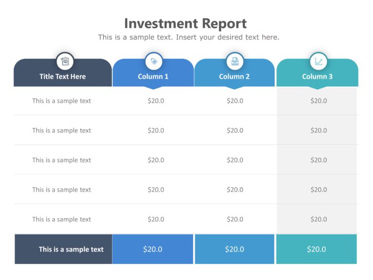 Animated Financial Investment Report PowerPoint Template & Google Slides Theme 1