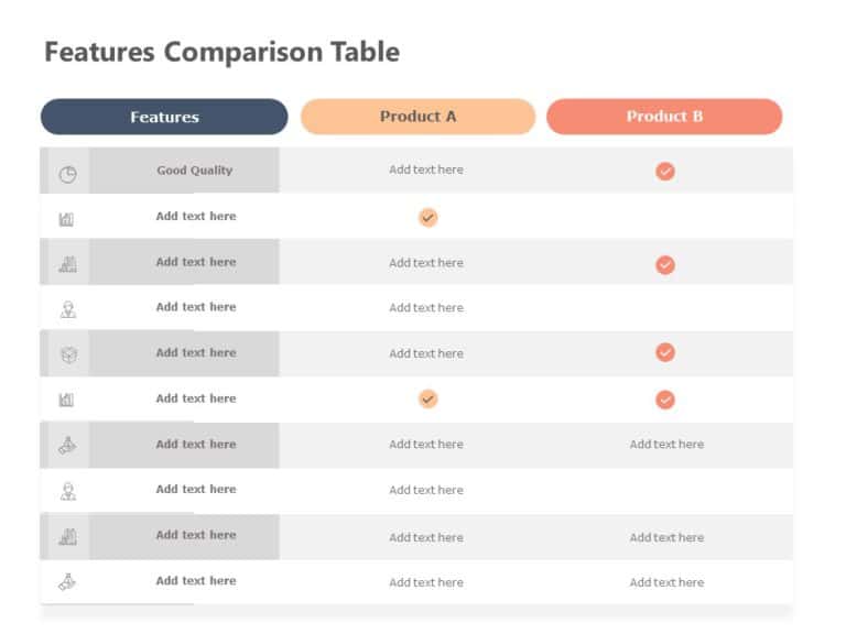 Animated Feature Comparison PowerPoint Template & Google Slides Theme 1